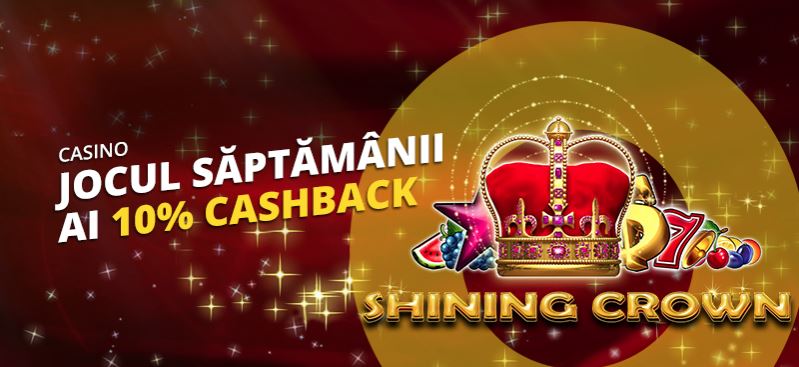 10% cashback la Shining Crown – eFortuna