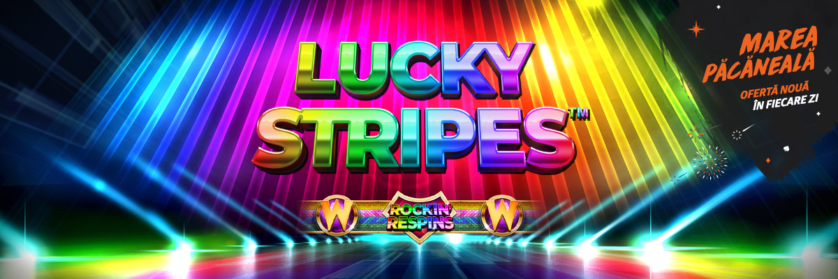 ✌ Doar azi: 5 rotiri gratuite la Lucky Stripes!